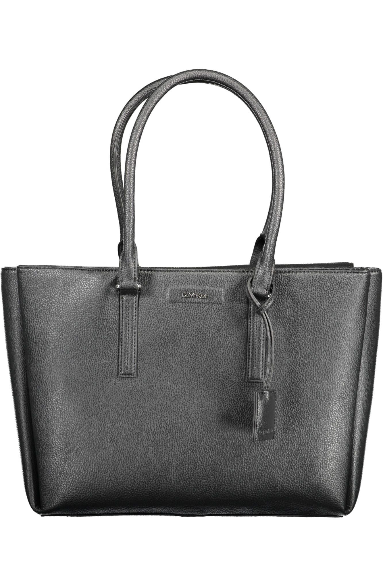 Black Polyethylene Women Handbag - GLAMHUB BOUTIQUE 