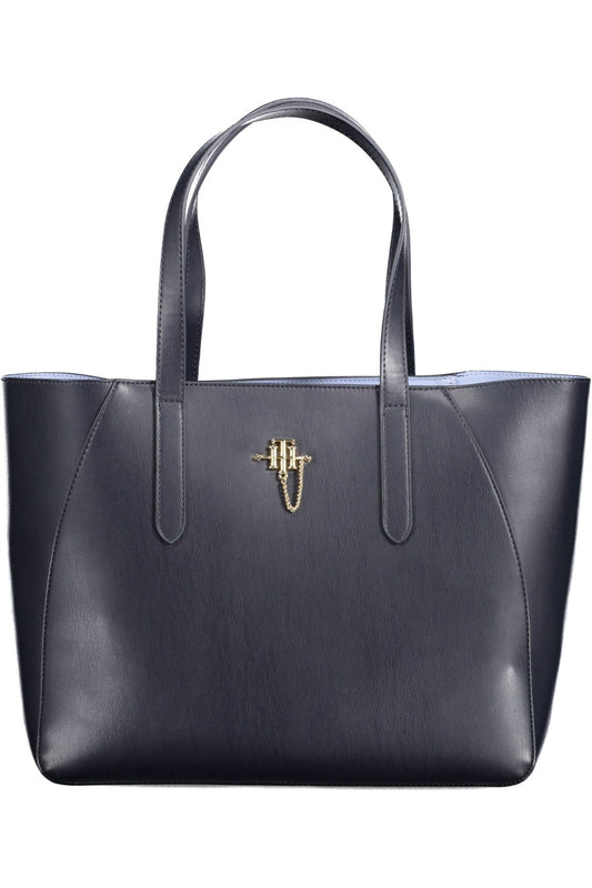 Blue Polyethylene Women Handbag - GLAMHUB BOUTIQUE 