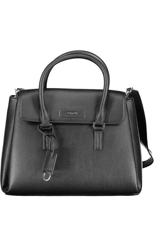 Black Polyester Women Handbag - GLAMHUB BOUTIQUE 