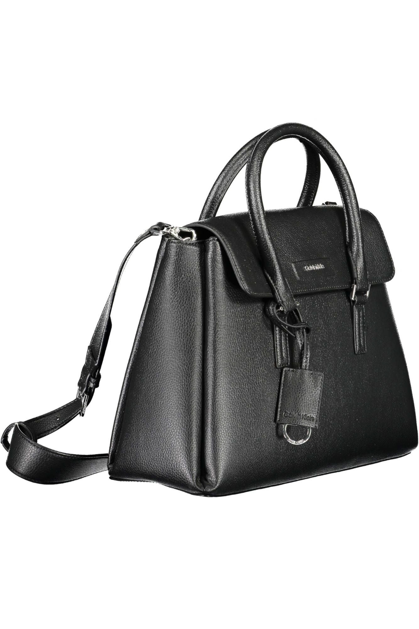 Black Polyester Women Handbag - GLAMHUB BOUTIQUE 