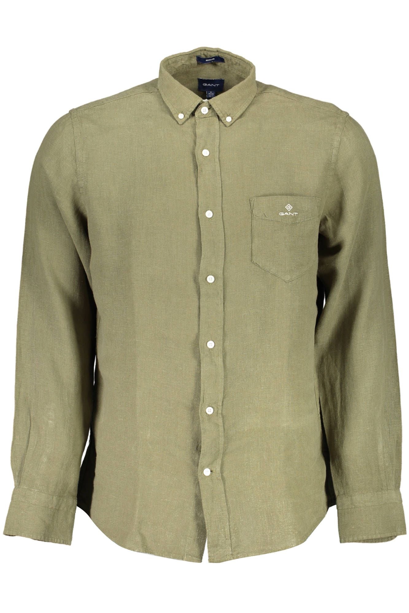 Green Linen Men Shirt - GlamHub Luxury and Icon Brand Clothing