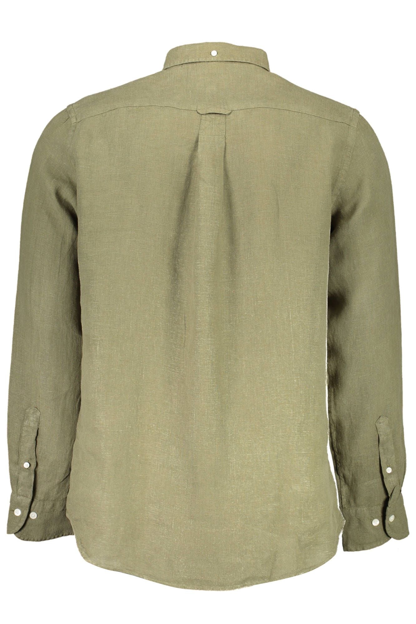 Green Linen Men Shirt - GlamHub Luxury and Icon Brand Clothing