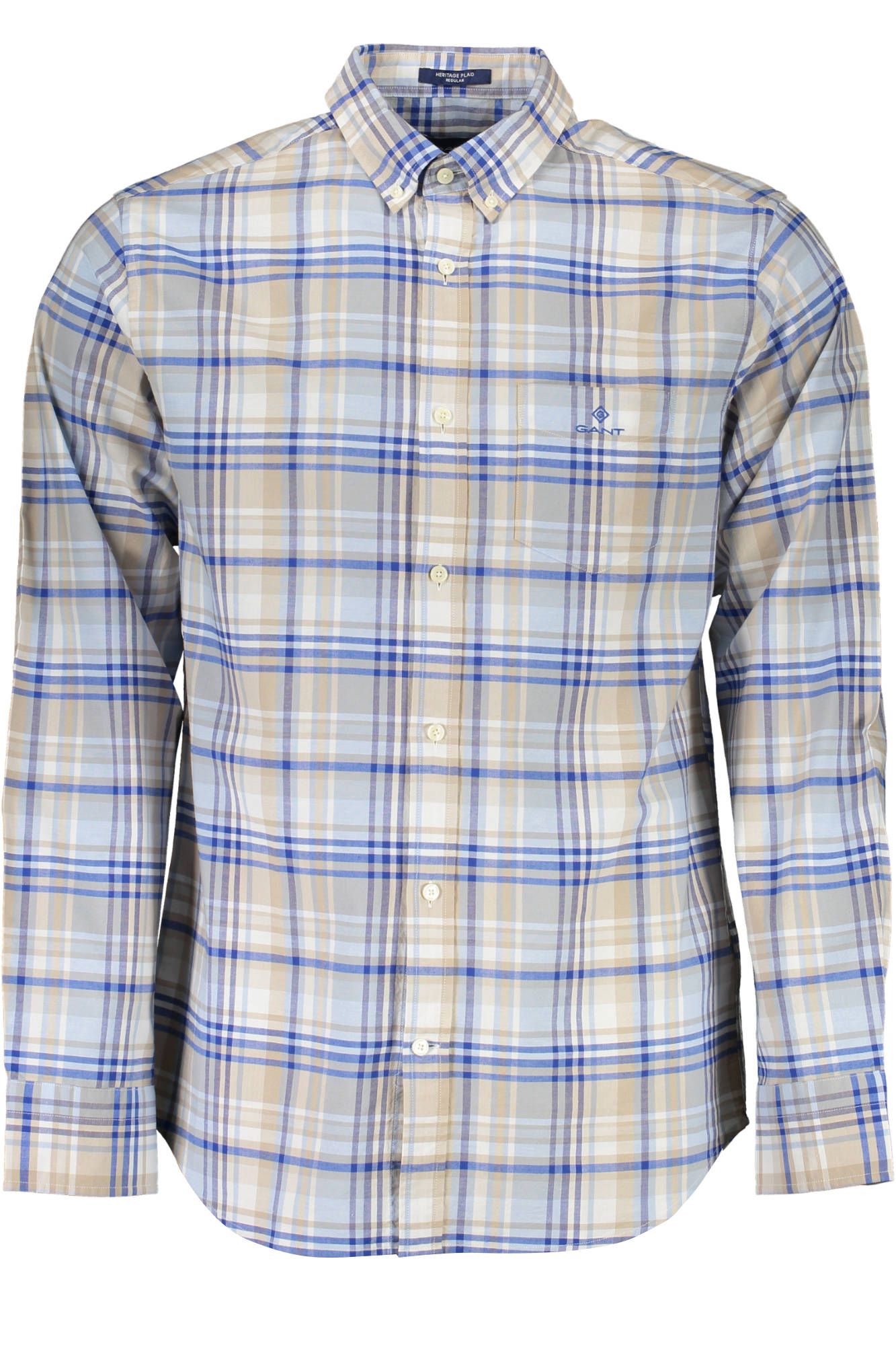 Light Blue Cotton Men Shirt - GlamHub Luxury and Icon Brand Clothing