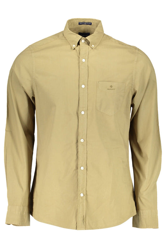 Green Organic Cotton Men Shirt - GlamHub Luxury and Icon Brand Clothing