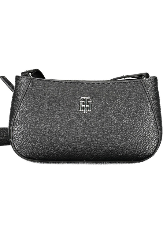 Black Polyethylene Women Handbag - GLAMHUB BOUTIQUE 