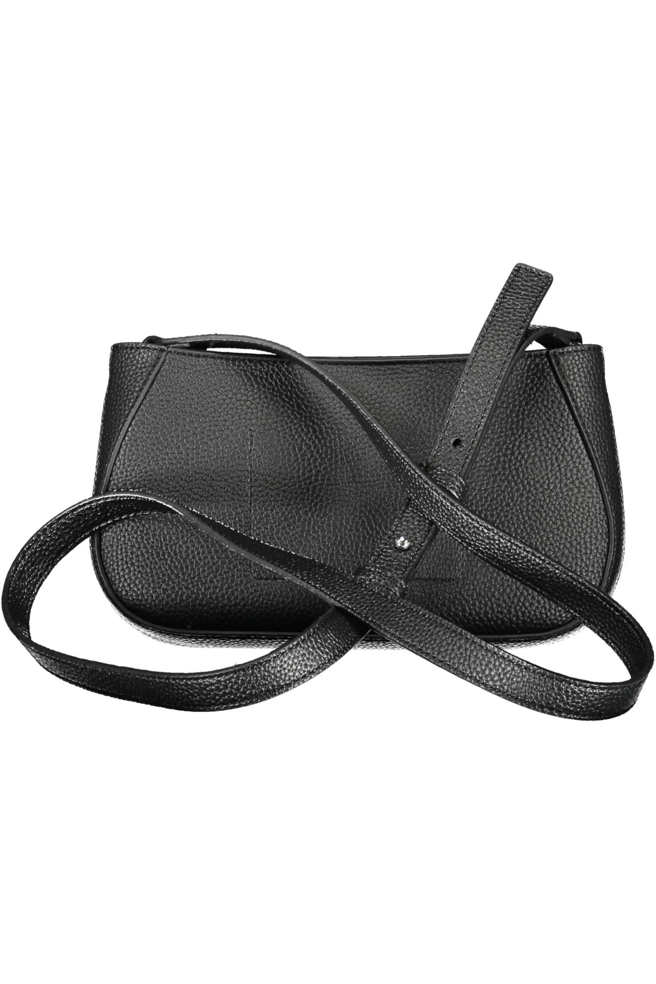 Black Polyethylene Women Handbag - GLAMHUB BOUTIQUE 