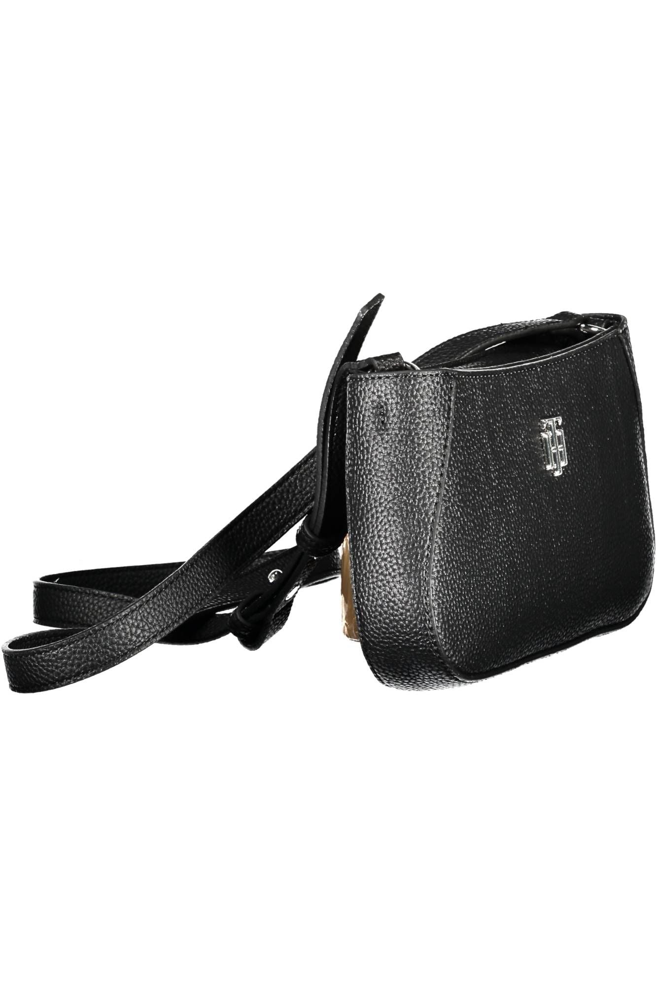 Black Polyethylene Women Handbag - GLAMHUB BOUTIQUE 