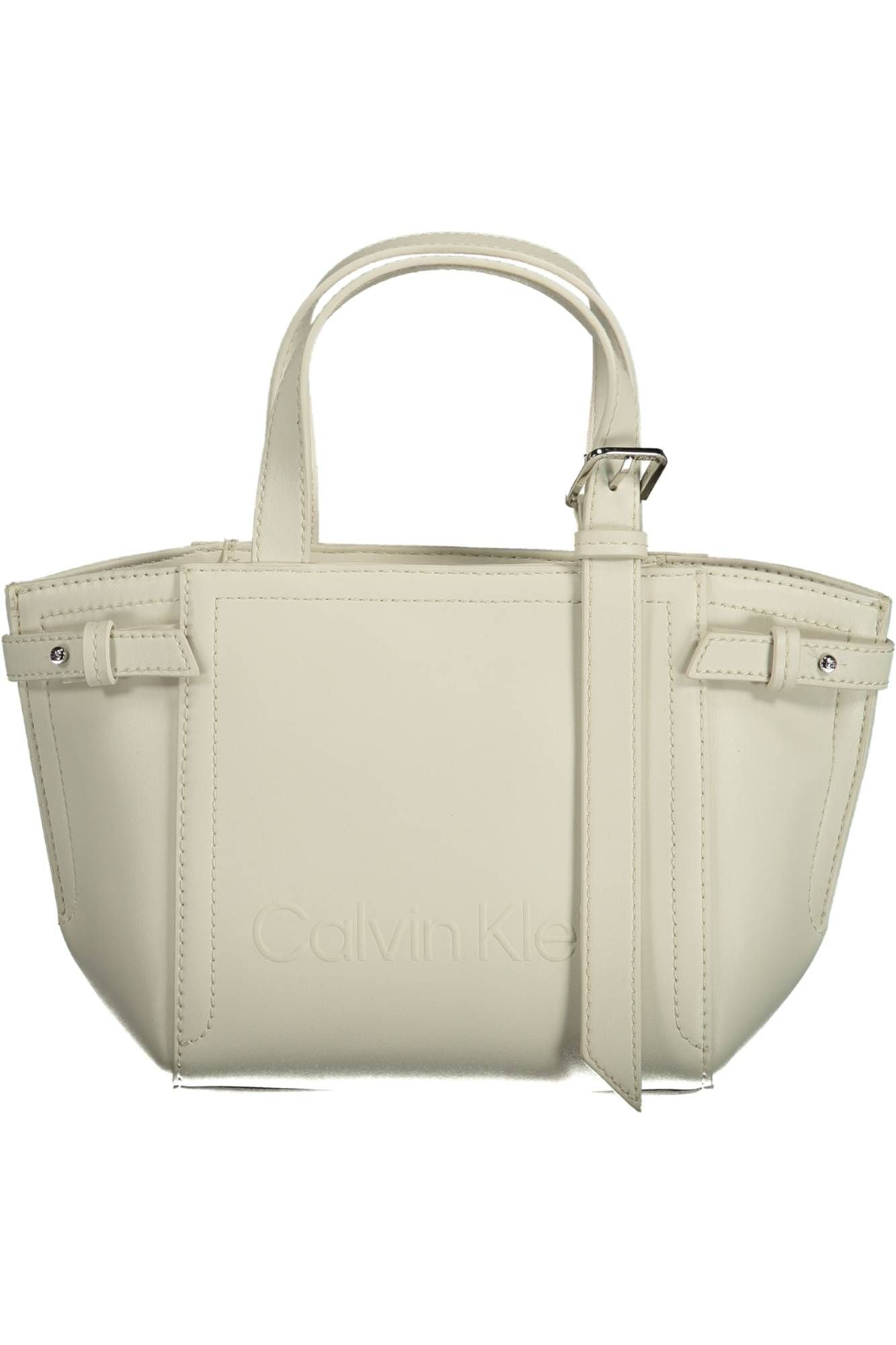 White Polyester Women Handbag - GLAMHUB BOUTIQUE 