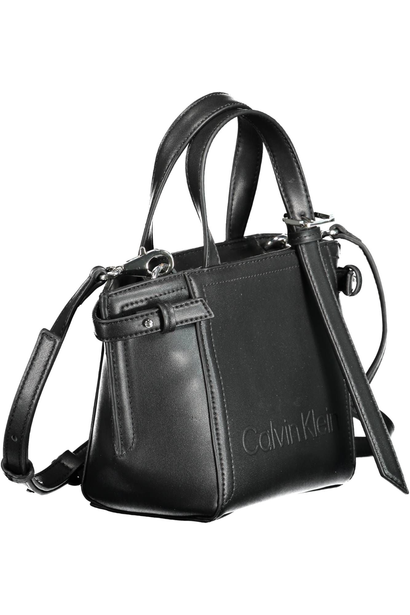 Black Polyester Women Handbag - GLAMHUB BOUTIQUE 