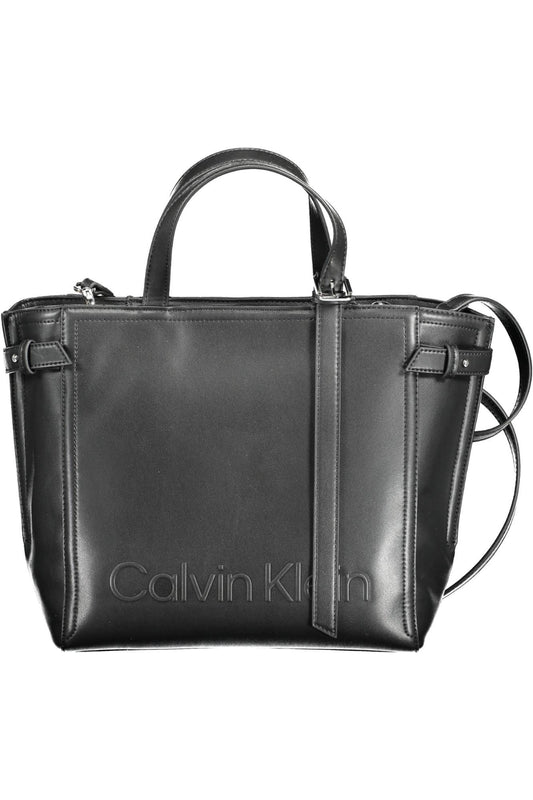 Black Polyester Women Handbag - GLAMHUB BOUTIQUE 