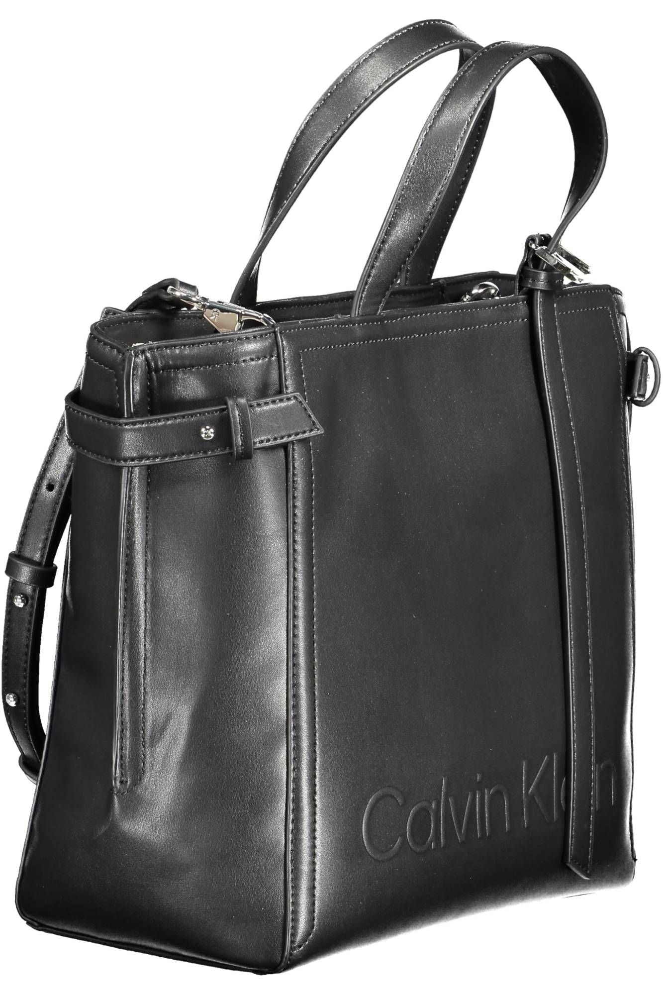 Black Polyester Women Handbag - GLAMHUB BOUTIQUE 