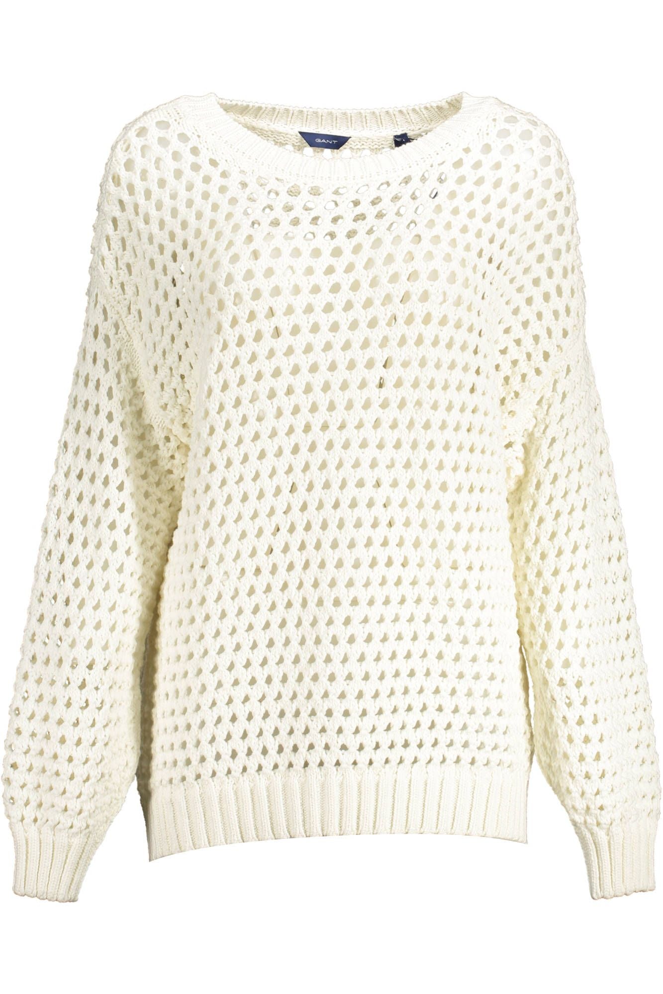 White Cotton Women Sweater - GlamHub Luxury and Icon Brand Clothing