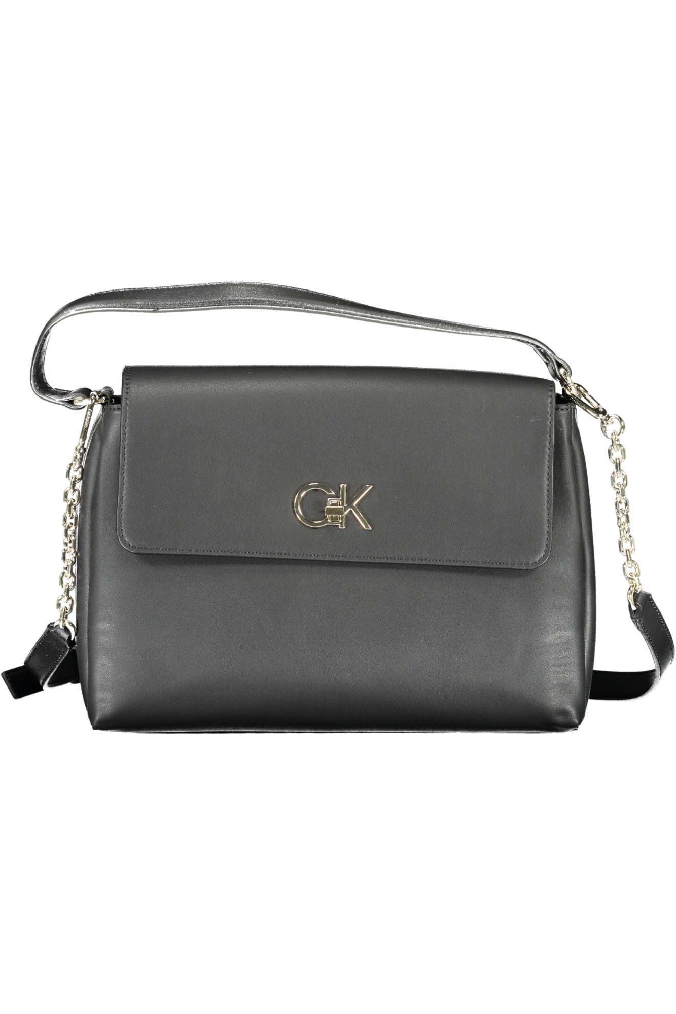 Black Polyester Women Handbag - GLAMHUB BOUTIQUE 