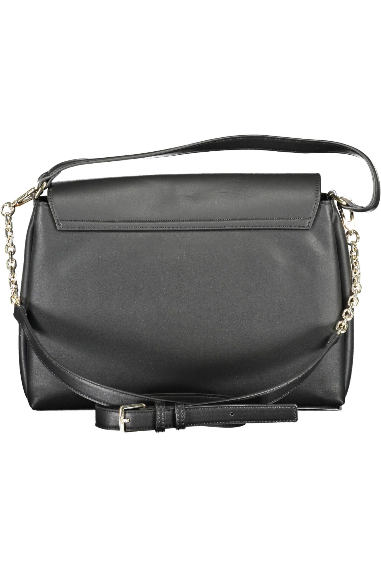 Black Polyester Women Handbag - GLAMHUB BOUTIQUE 