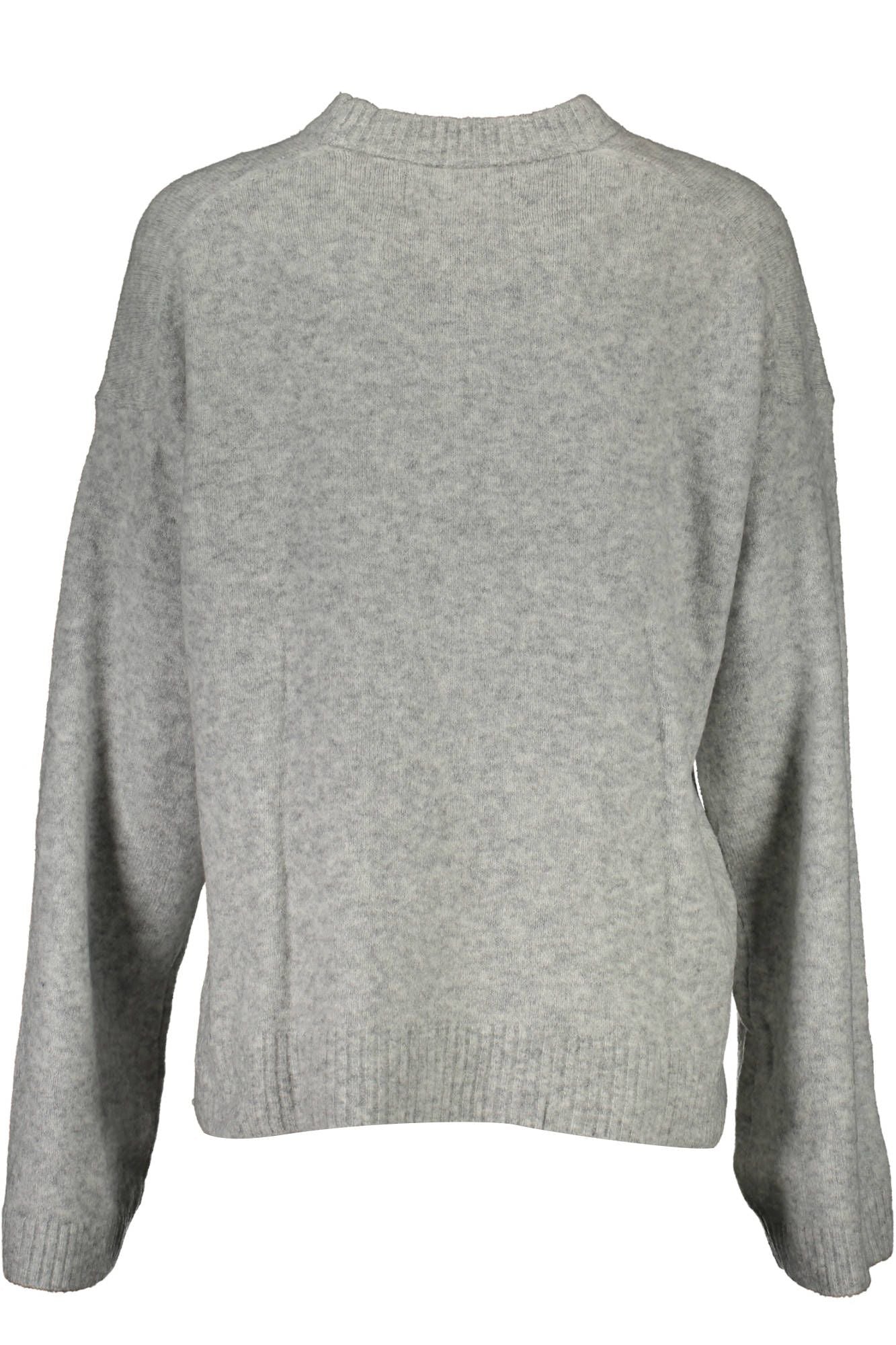 Gray Wool Women Sweater - GLAMHUB BOUTIQUE 