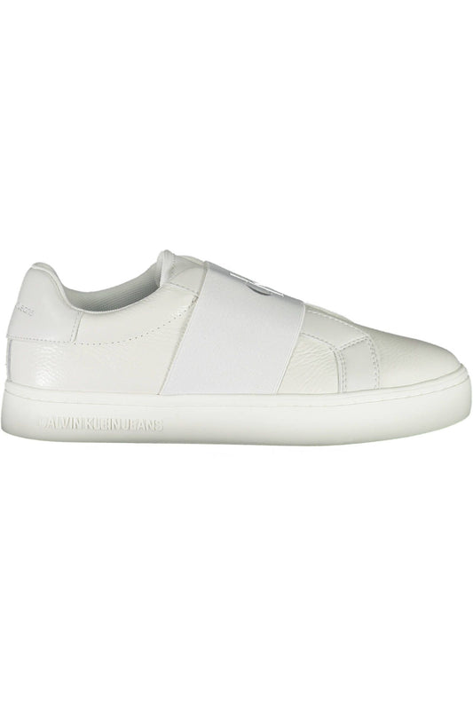 White Leather Women Sneaker - GLAMHUB BOUTIQUE 