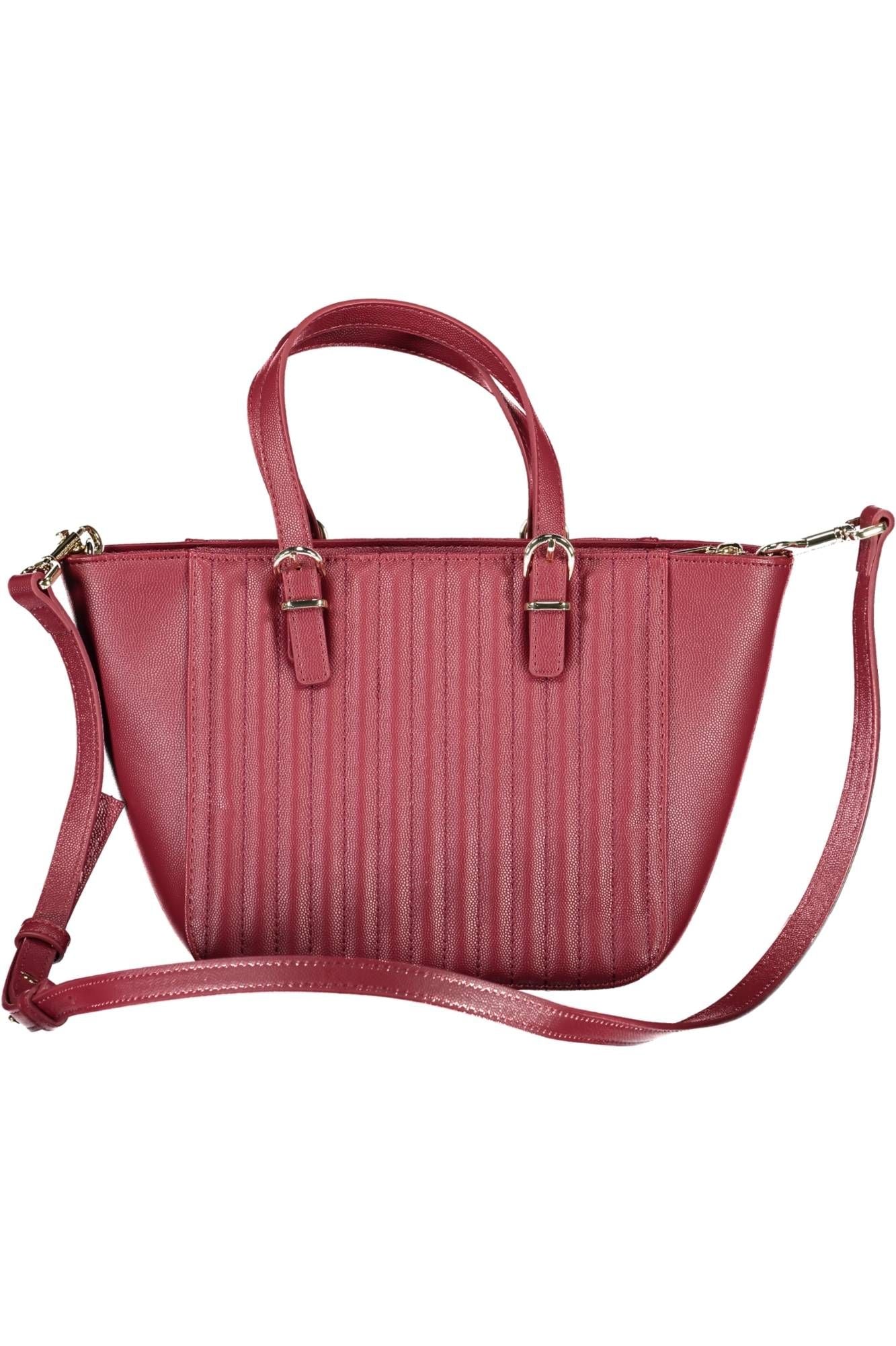 Red Polyethylene Women Handbag - GLAMHUB BOUTIQUE 