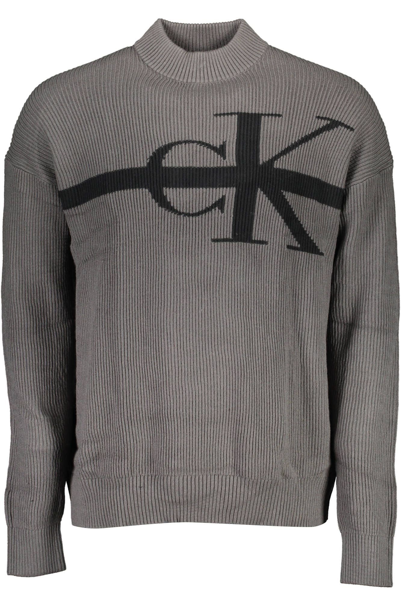 Gray Cotton Men Sweater - GLAMHUB BOUTIQUE 