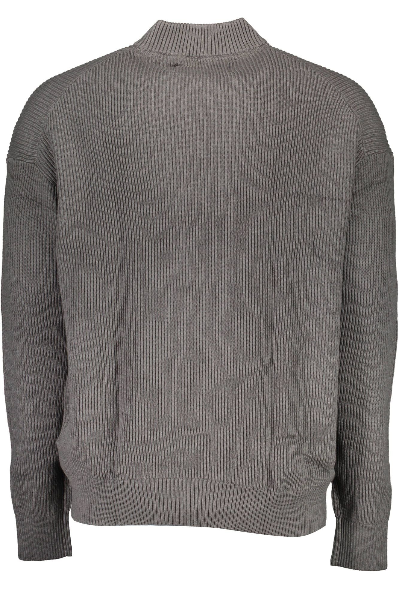 Gray Cotton Men Sweater - GLAMHUB BOUTIQUE 