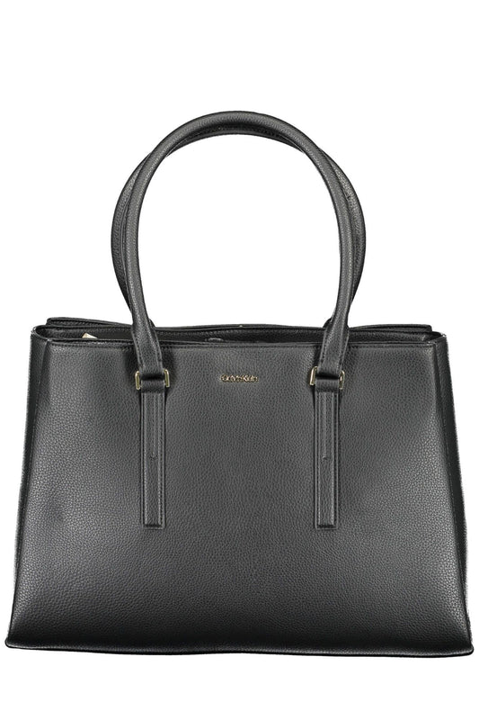 Black Polyester Women Handbag - GLAMHUB BOUTIQUE 