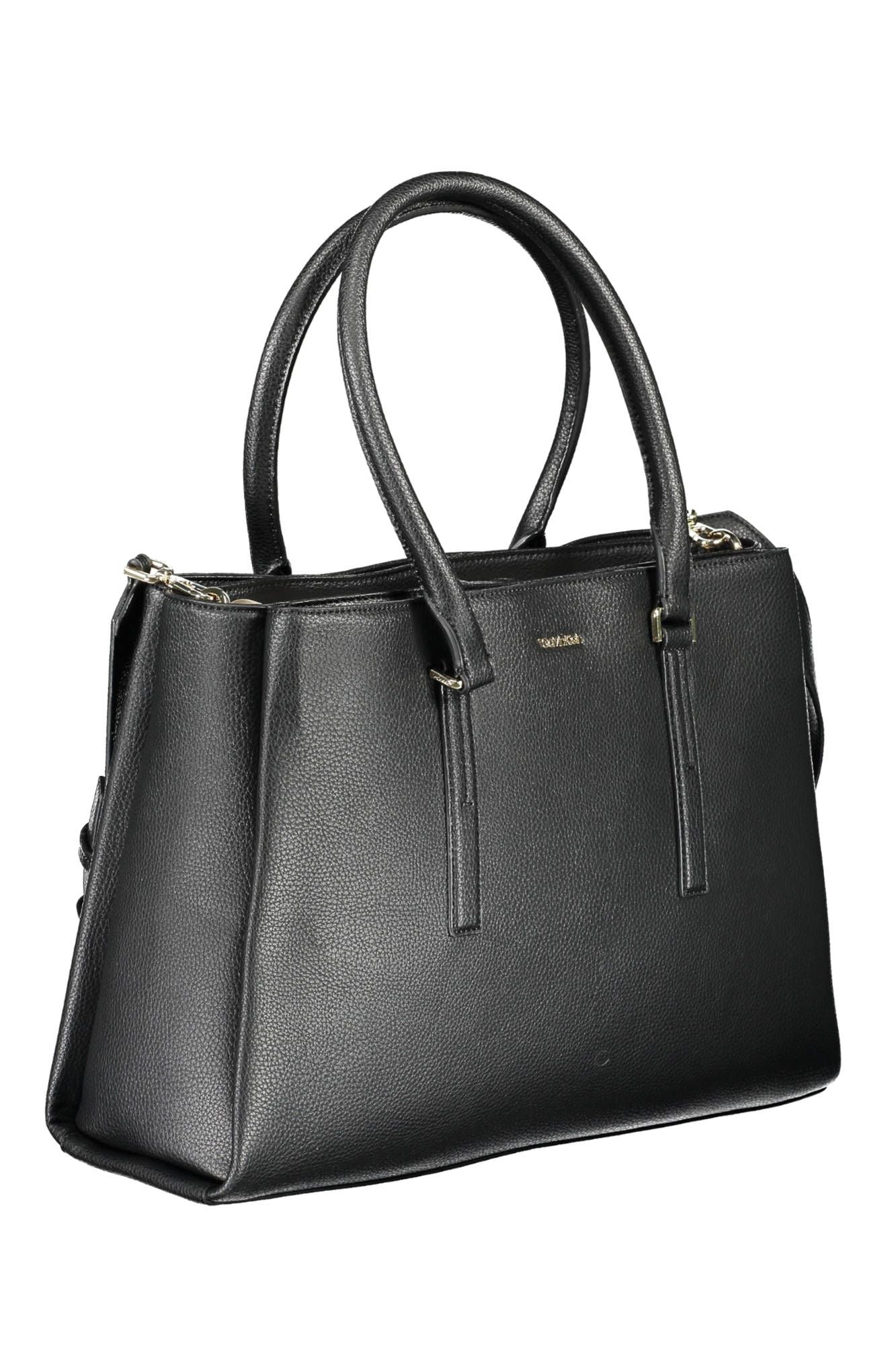 Black Polyester Women Handbag - GLAMHUB BOUTIQUE 