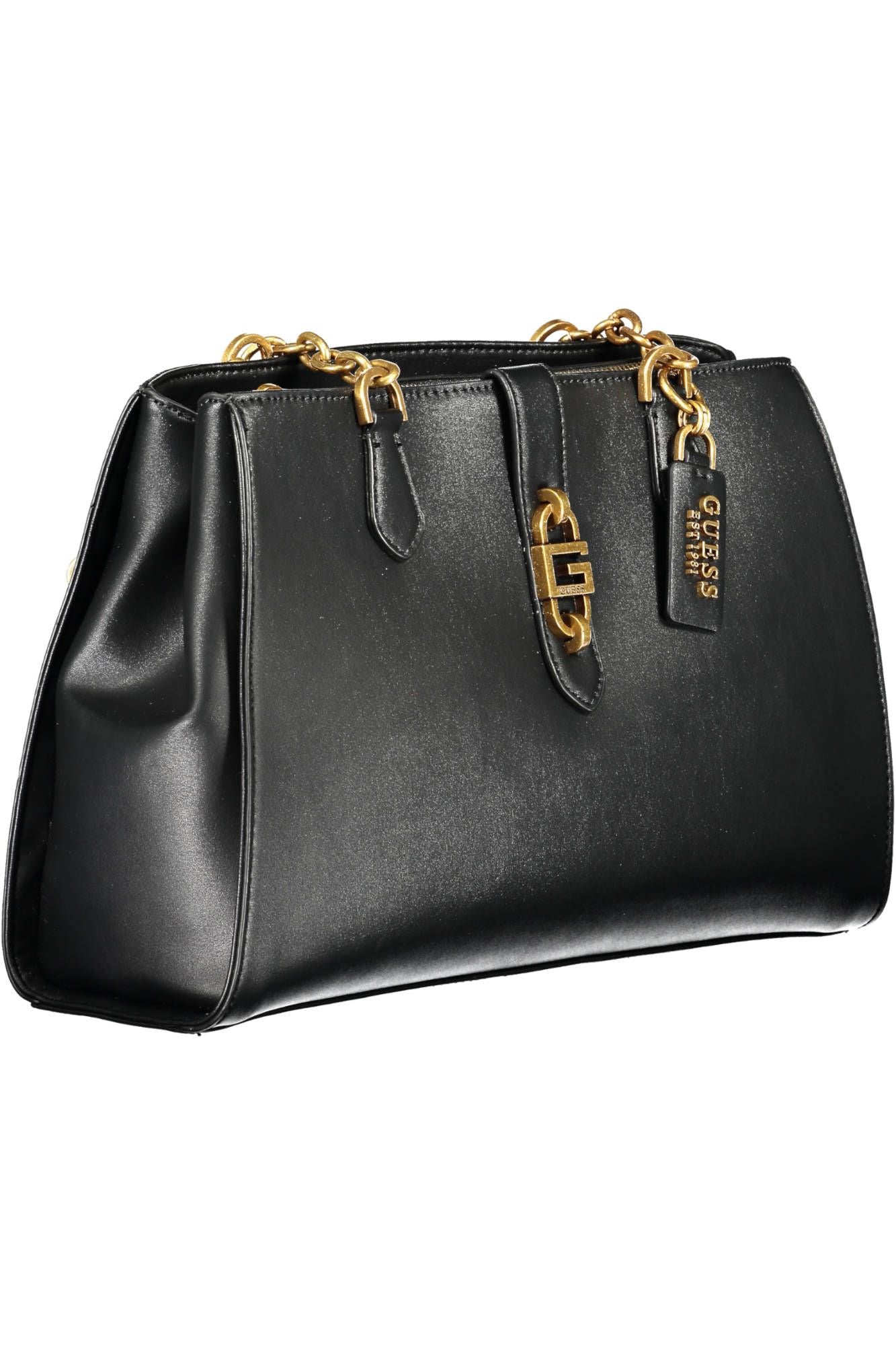 Black Polyethylene Women Handbag - GLAMHUB BOUTIQUE 