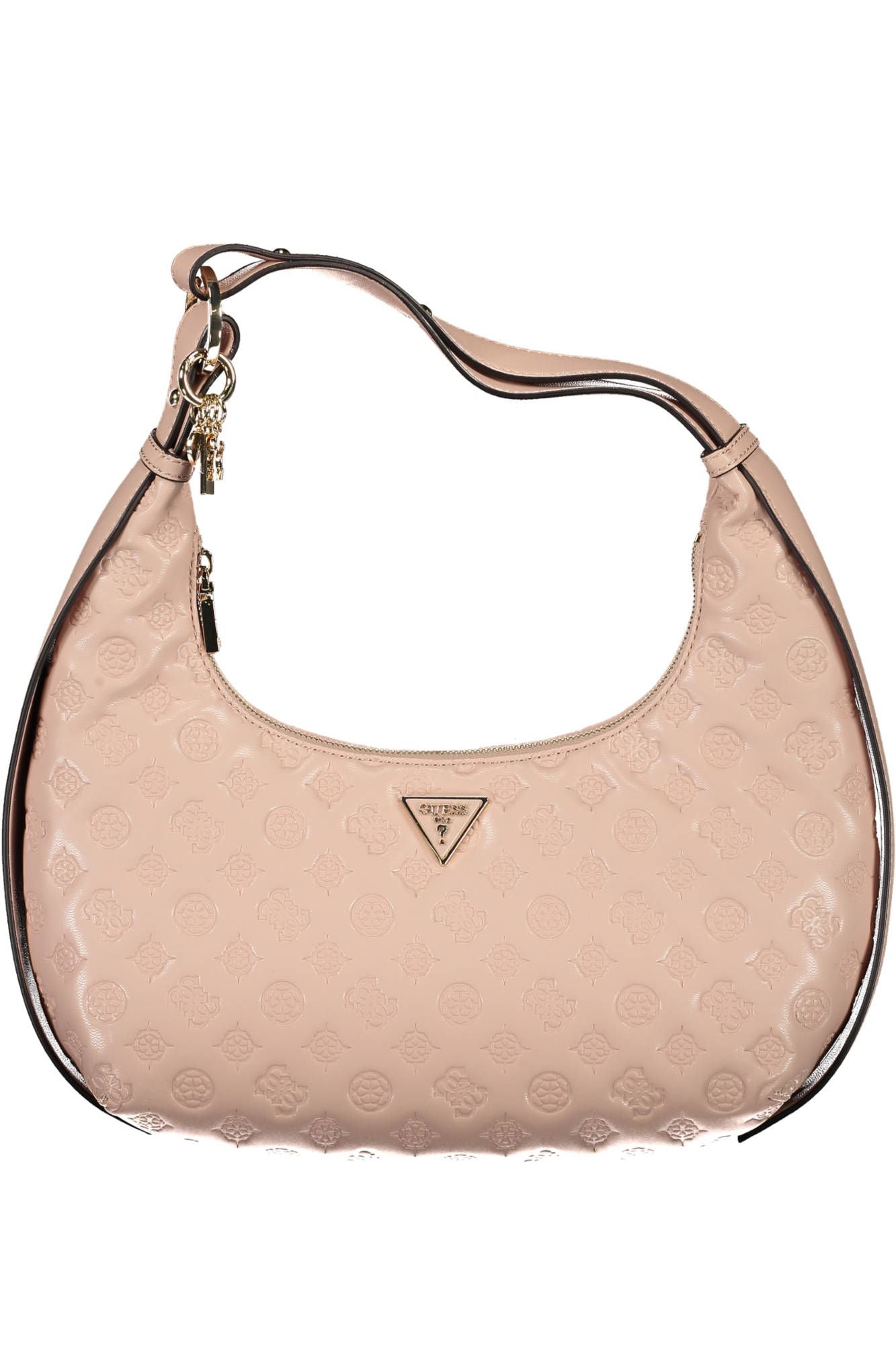 Pink Polyethylene Women Handbag - GLAMHUB BOUTIQUE 