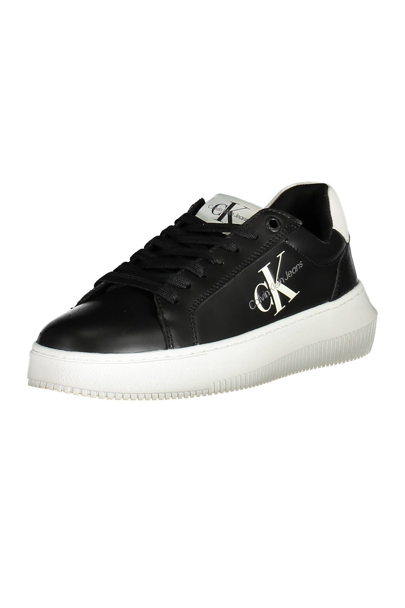 Black Leather Women Sneaker - GLAMHUB BOUTIQUE 