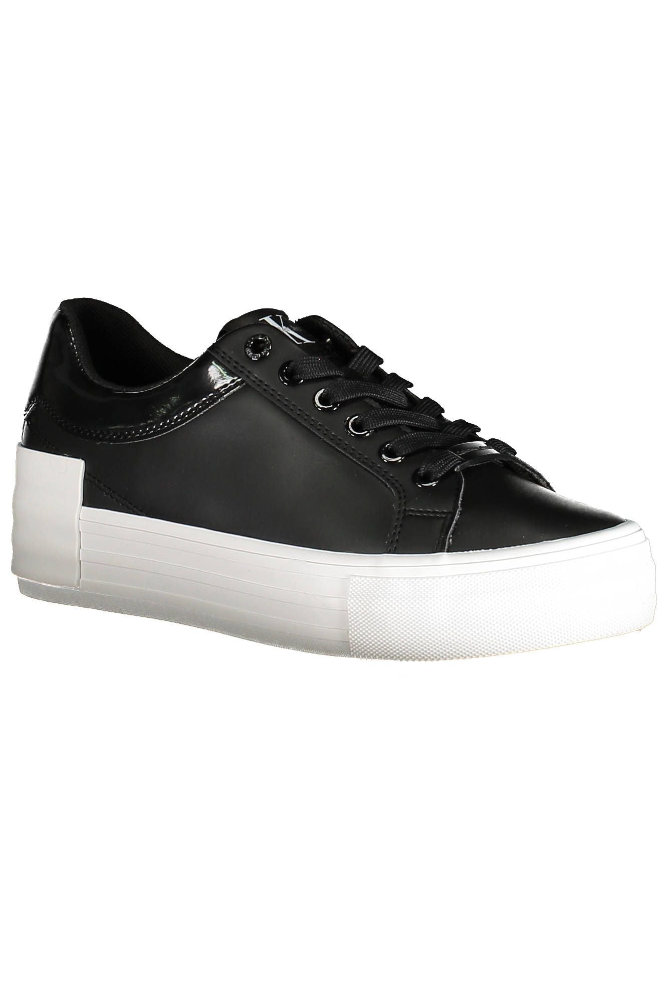 Black Leather Women Sneaker - GLAMHUB BOUTIQUE 