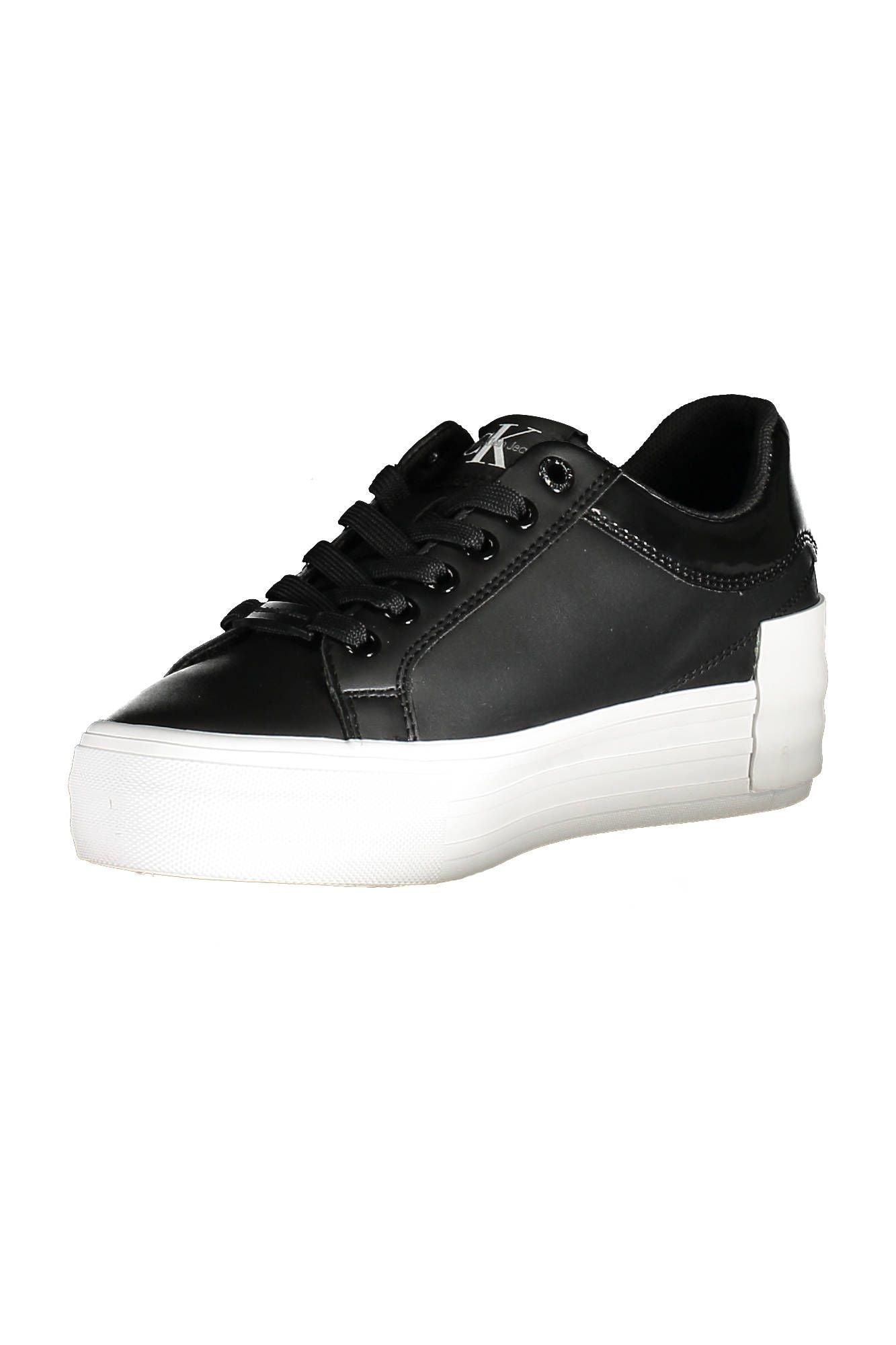 Black Leather Women Sneaker - GLAMHUB BOUTIQUE 