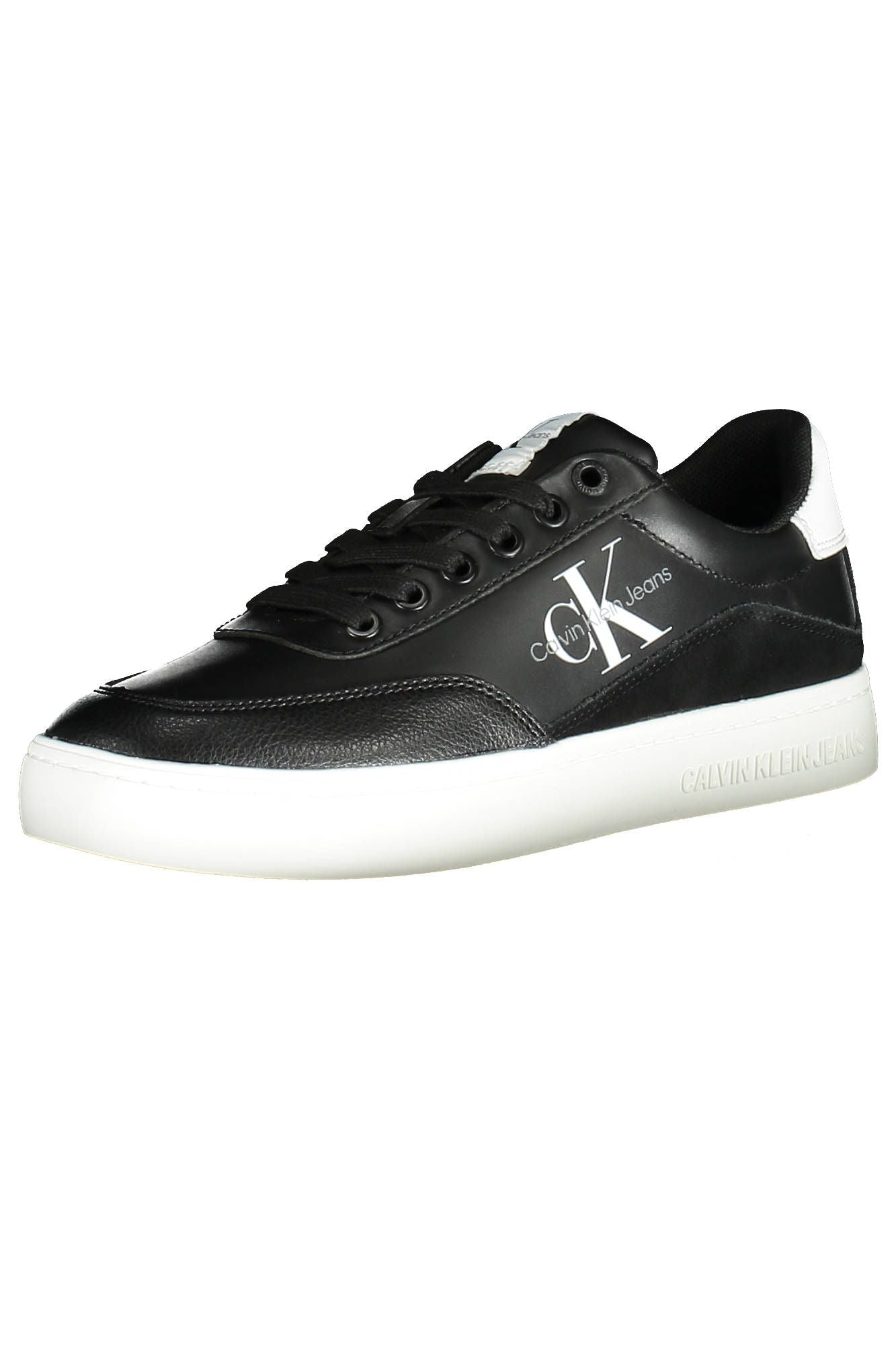 Black Leather Women Sneaker - GLAMHUB BOUTIQUE 