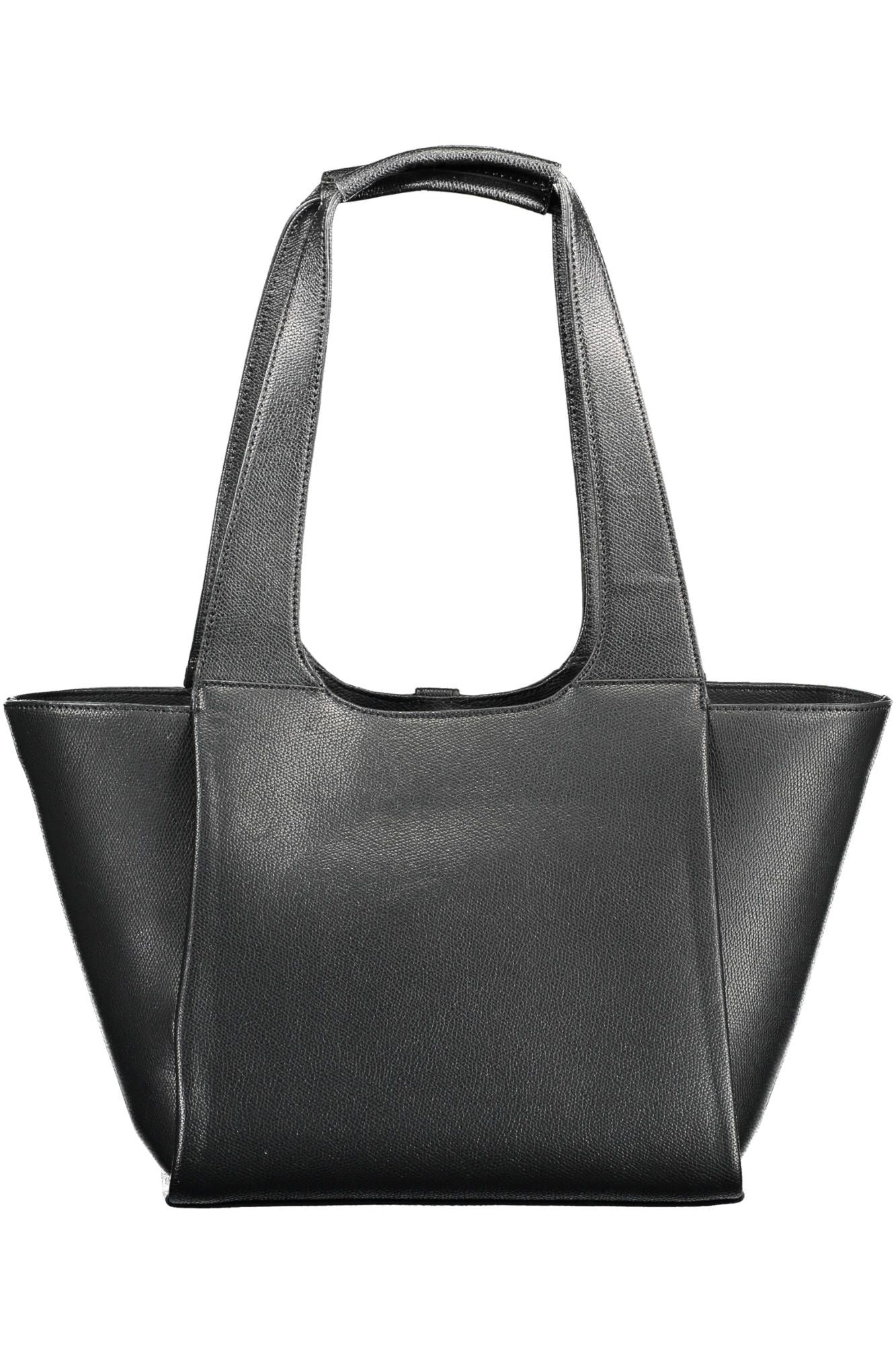 Black Polyethylene Women Handbag - GLAMHUB BOUTIQUE 