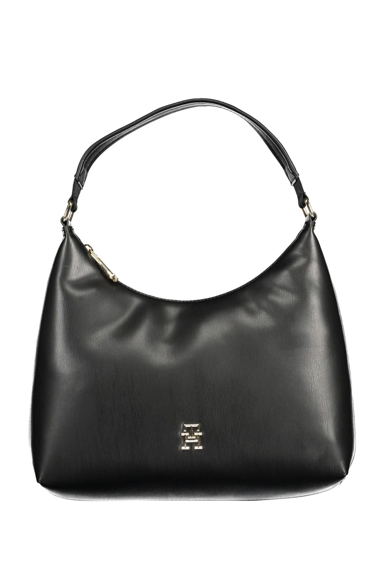 Black Polyethylene Women Handbag - GLAMHUB BOUTIQUE 