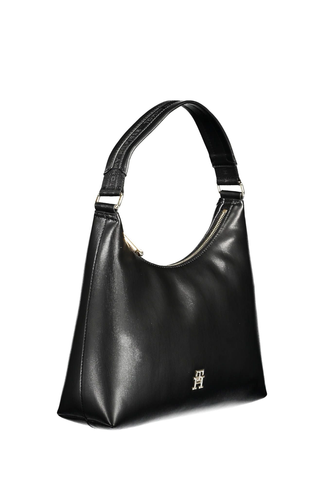 Black Polyethylene Women Handbag - GLAMHUB BOUTIQUE 