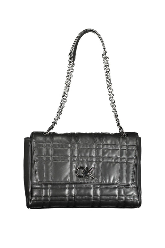 Black Polyester Women Handbag - GLAMHUB BOUTIQUE 