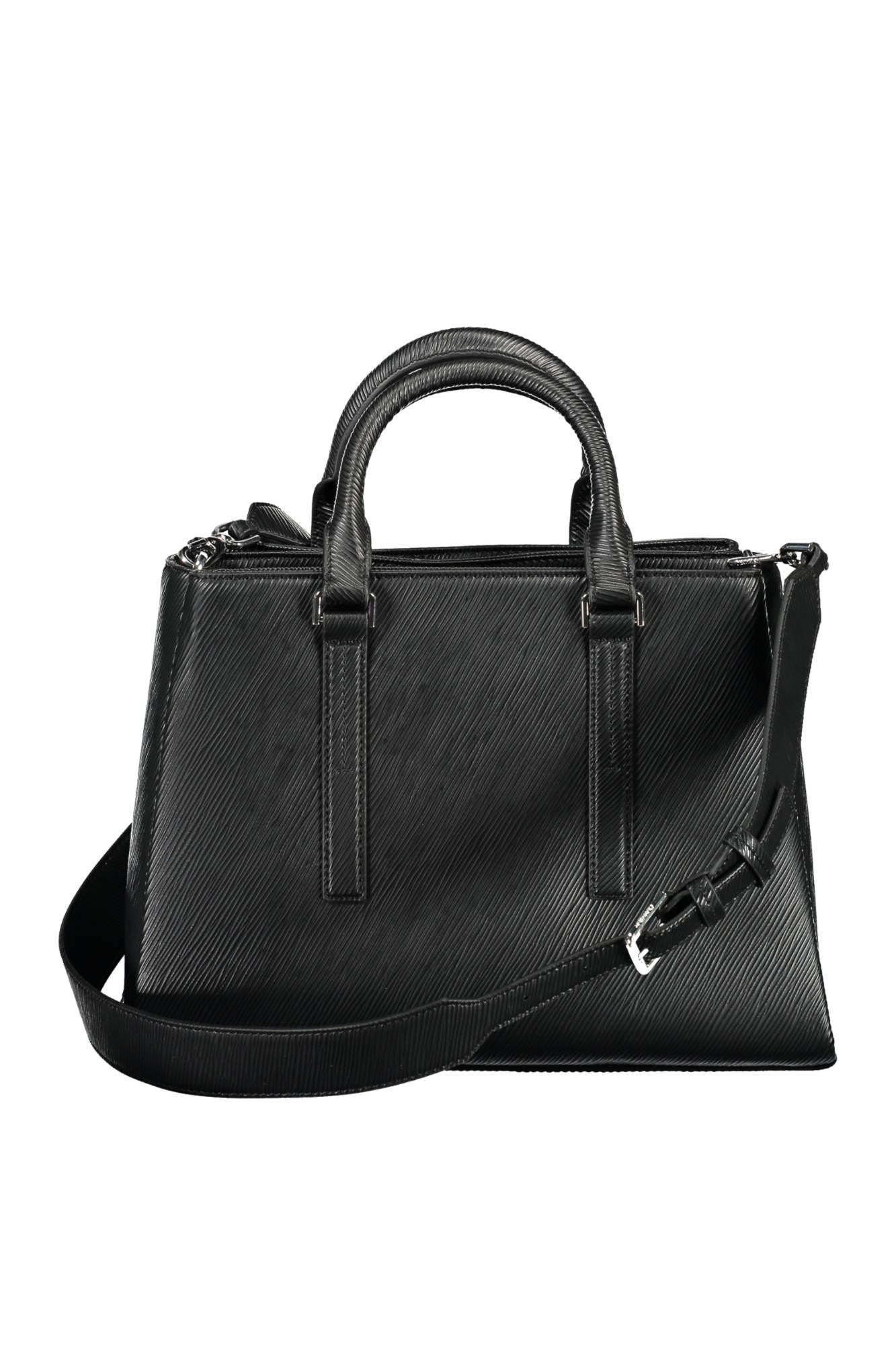 Black Polyester Women Handbag - GLAMHUB BOUTIQUE 