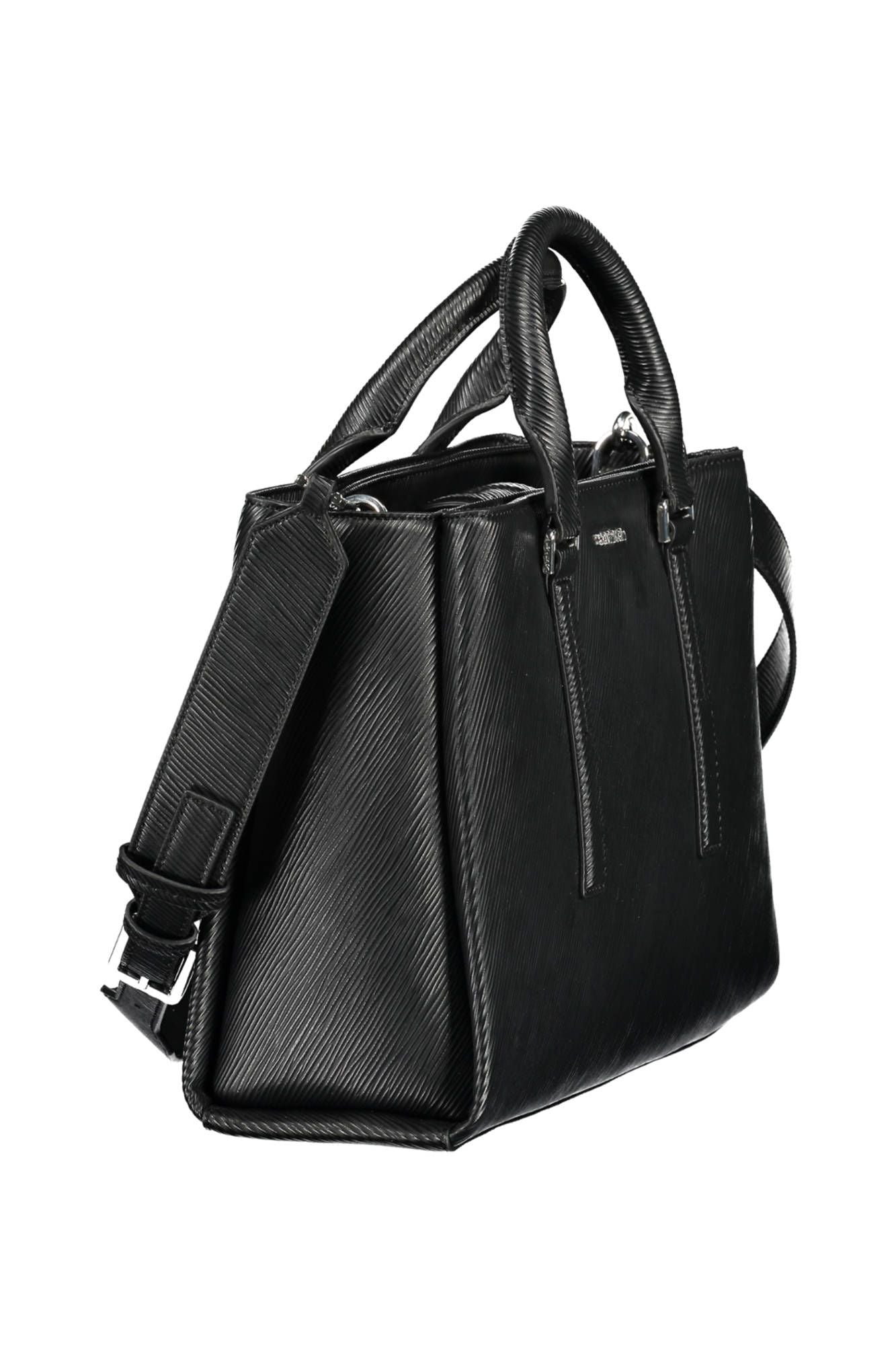 Black Polyester Women Handbag - GLAMHUB BOUTIQUE 