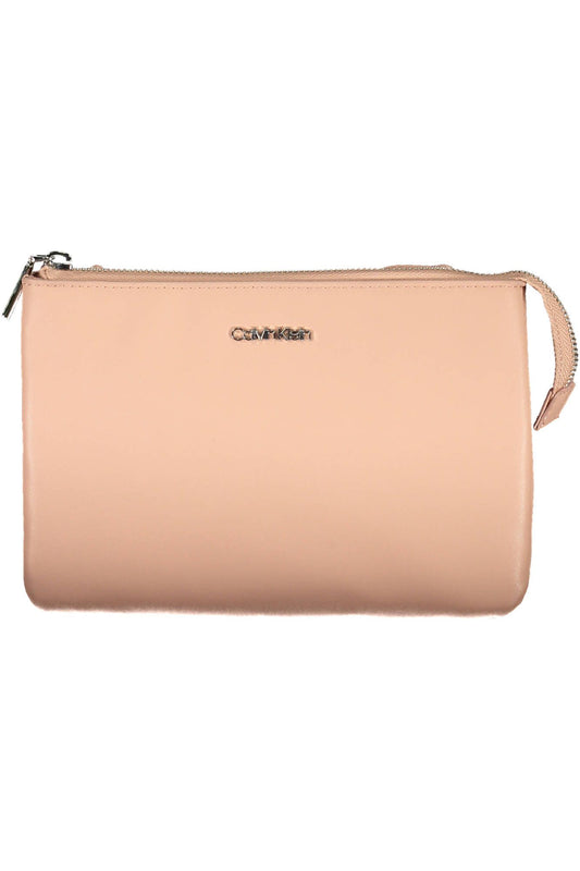 Pink Polyester Women Handbag - GLAMHUB BOUTIQUE 