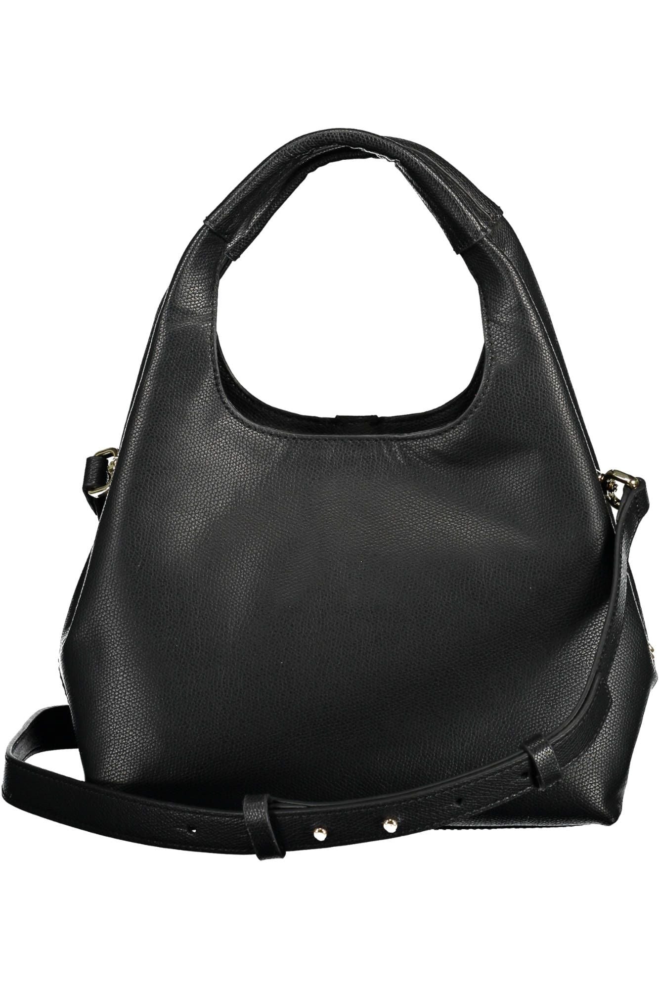 Black Polyethylene Women Handbag - GLAMHUB BOUTIQUE 