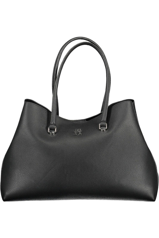 Black Polyester Women Handbag - GLAMHUB BOUTIQUE 