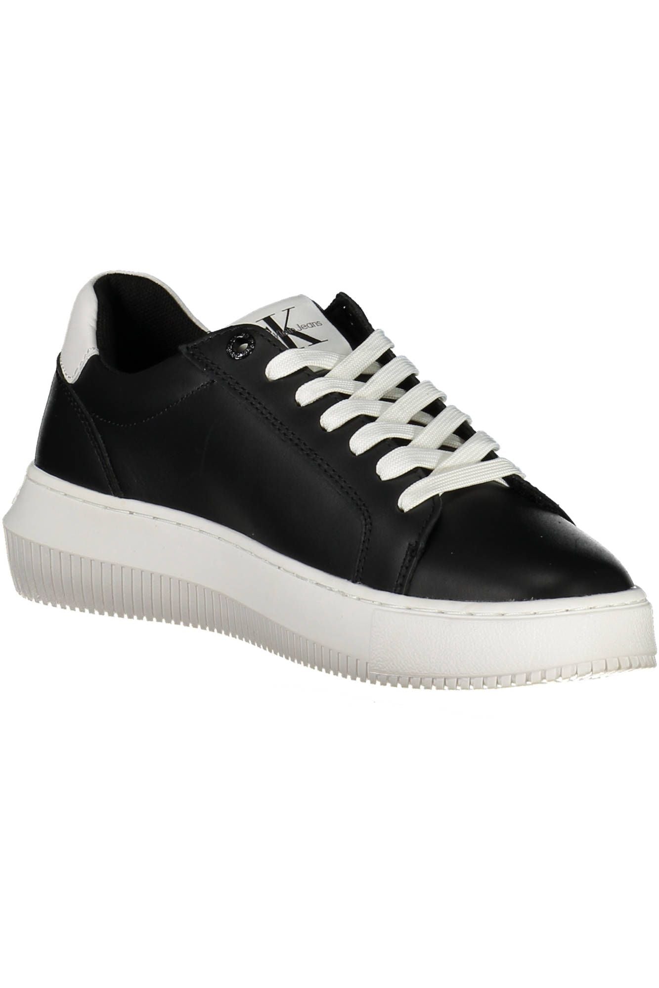 Black Leather Women Sneaker - GLAMHUB BOUTIQUE 