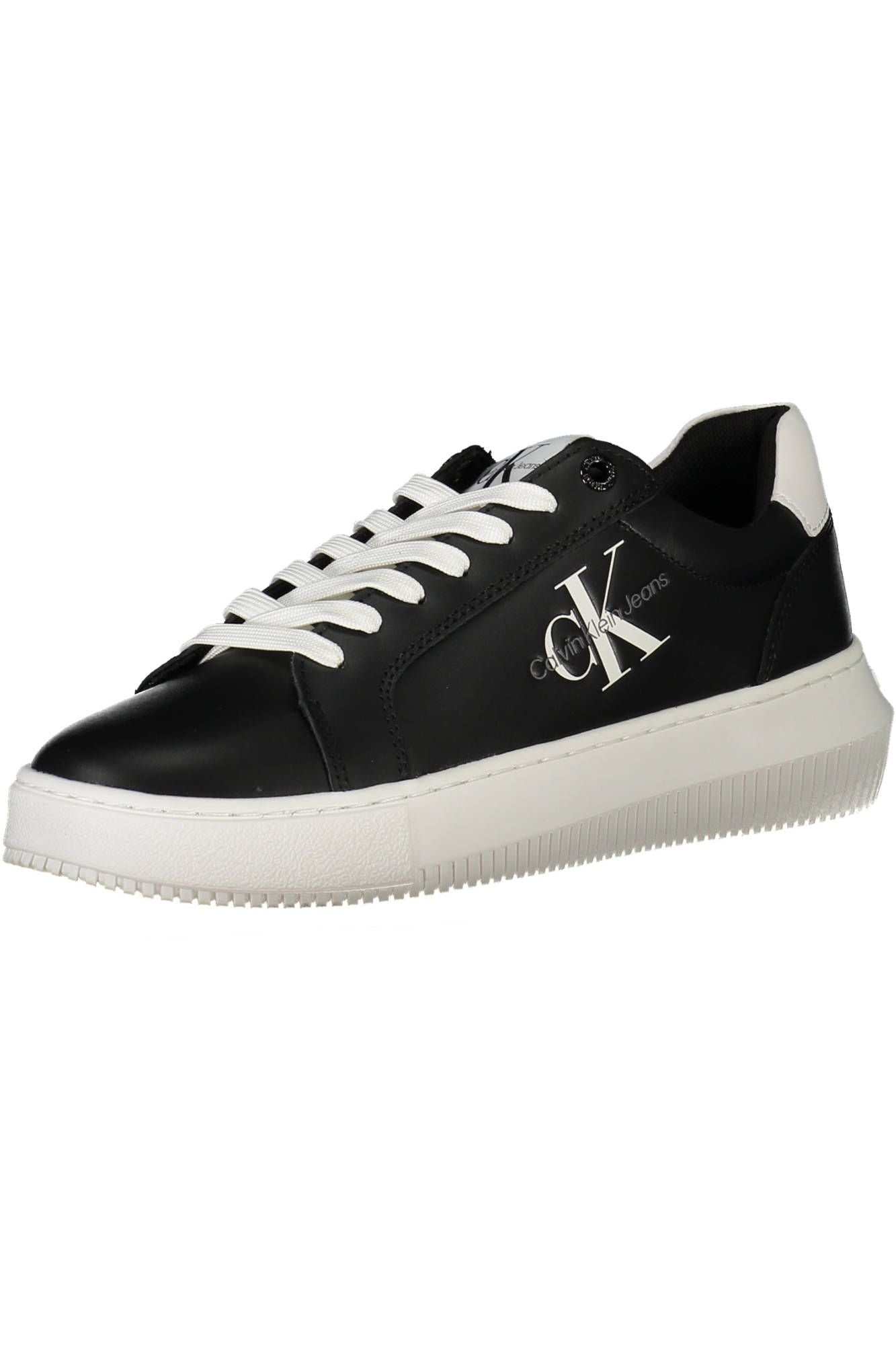 Black Leather Women Sneaker - GLAMHUB BOUTIQUE 