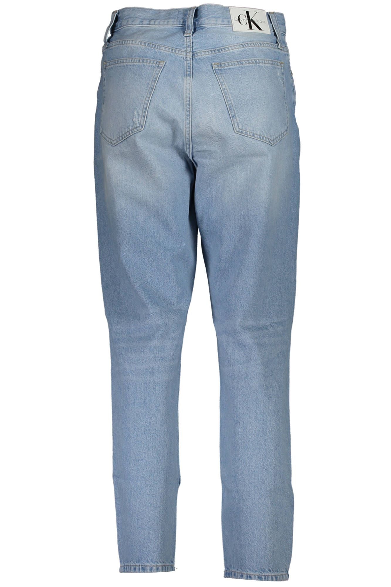 Light Blue Cotton Women Jeans - GLAMHUB BOUTIQUE 