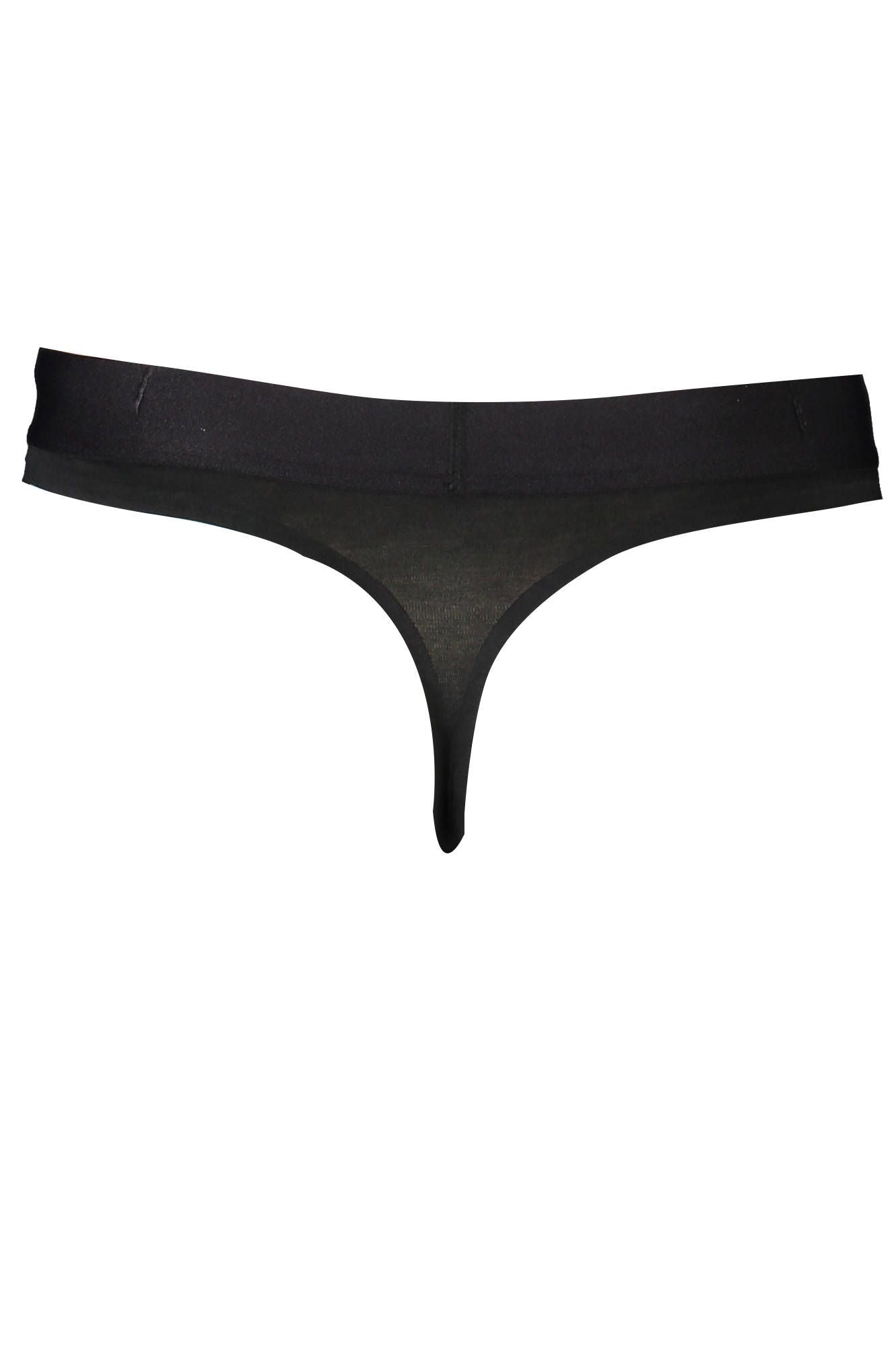 Black Cotton Women Thong - GLAMHUB BOUTIQUE 