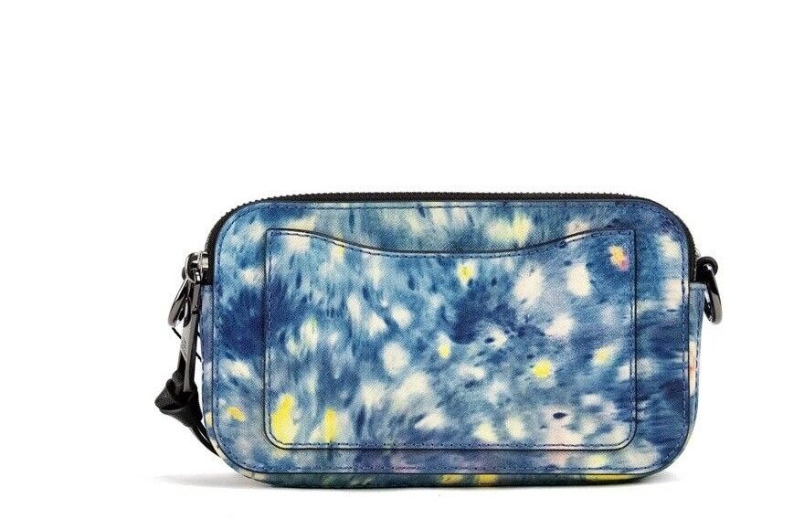 The Snapshot bag Watercolor Blue Printed Leather Shoulder Bag Purse - GLAMHUB BOUTIQUE 