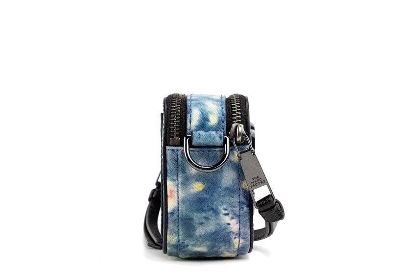 The Snapshot bag Watercolor Blue Printed Leather Shoulder Bag Purse - GLAMHUB BOUTIQUE 