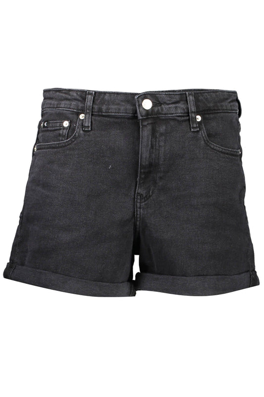 Black Cotton Women Shorts - GLAMHUB BOUTIQUE 