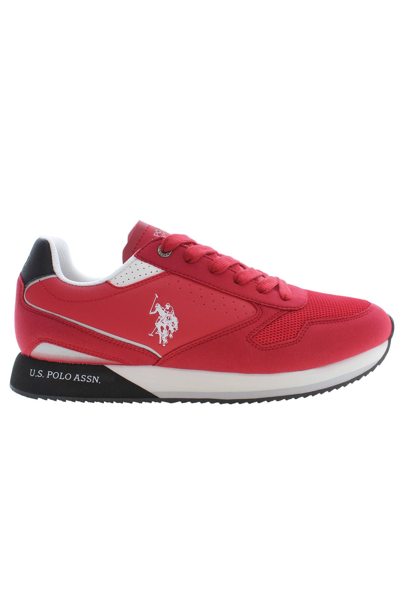 Red Polyester Men Sneaker