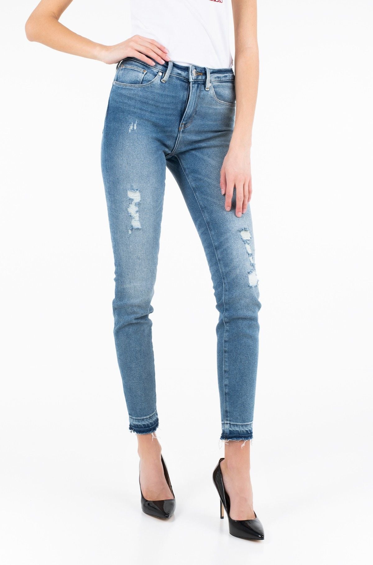 Blue Cotton Women Jegging - GLAMHUB BOUTIQUE 