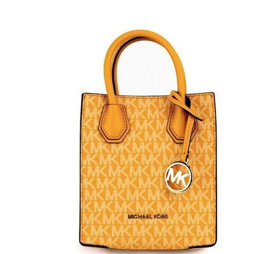 Mercer XS Honeycomb Gold Signature PVC North South Shopper Crossbody Bag - GLAMHUB BOUTIQUE 